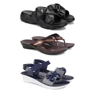 Women's Comfortable Sandal,Casual Lightweight Sandal for Everyday Wear | D_(COMBO-3)-1889-1955-1972-7-EURO-38