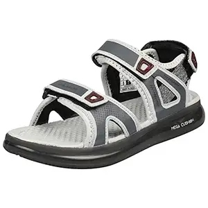 ABROS Men's Nowra ASLG0116 Sports Sandal -L.Grey/Wine -6UK