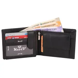 Keviv Genuine Leather Wallet for Men - Black (GW150)