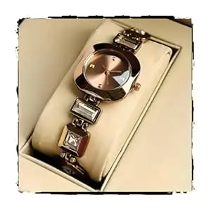 styledose Luxury Round Dial in Square case with Ston Studded brecelet Strap Quartz Analogue Wrist Watches for Women's & Girls&Miss&Ladies