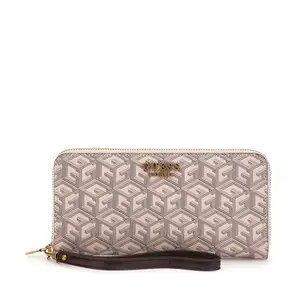 Guess Women's Beige Printed Wallet| Ladies Purse Handbags | Gift For Ladies