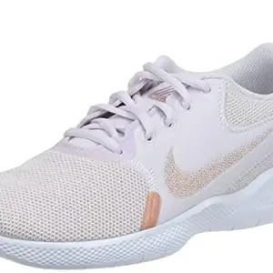 Nike Womens Flex Experience Run 10 Champagne/Light Violet/White/Metallic Red Running Shoe - 4 UK (CI9964-600)
