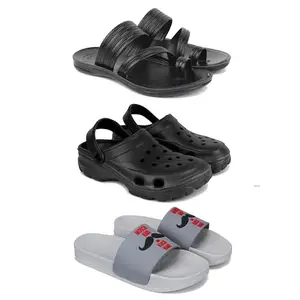 Men's Sandals | Lightweight Wear| Stylish & Easy to Wear For Men's PCV-SAN-(3-COMBO)-3152-3123-1590-6
