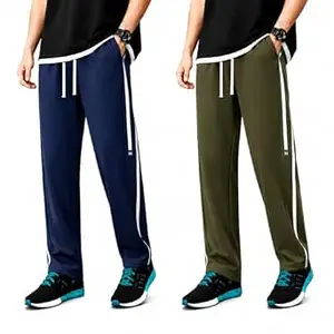 Mack Jonney Men’s Polyester Track Pants Pack of 2 | Regular Fit Sports & Casual Lower | Comfortable Activewear-4
