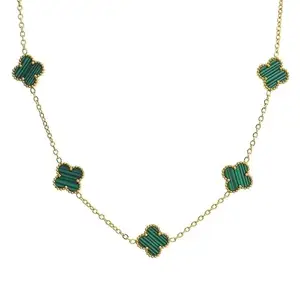 MIAMI Clover Necklace for Women Girls | Pendant Neck Chain For Women | Modern Design | Stylish Accessories | Aesthetic Jewellery | Diwali Birthday Anniversary Gift Everyday Jewelry Pendant Neck Chain