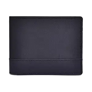 Belwaba Genuine Leather/Ballistic Nylon Black Bi-fold Men's Wallet