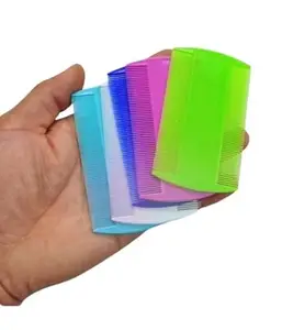 Double-Sided Nit Lice Detection Comb Set, 4 Colors, Fine Tooth Plastic Combs for Head Lice Removal