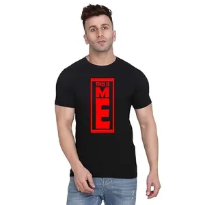 Men's Round Neck T-Shirt | Comfortable & Stylish Men's T-Shirt Idea for Gym, Sports, Casual Outings, or Lounge Wear - X-Large Black