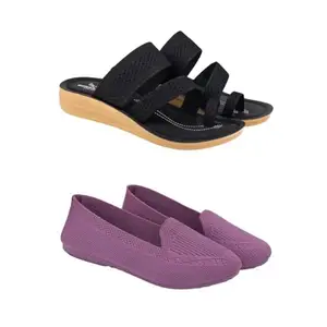 ZENWEAR Extra Soft Classic Casual wear with Ultra Soft Flexibility Technology Flip-Flop Combo for Women's/Girl's(6140+2016)(7) Multicolor