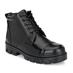 SHOE DAY Black Police Shoes for Men OX2006BLK