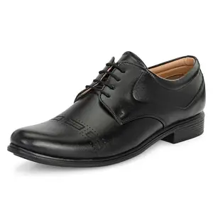 Centrino Formal Shoe for Men | Cushioned Insole | Stylish Lace-Up | Perfect for Boys & Men | Office Wear & Formal Dress 9715-1 Black