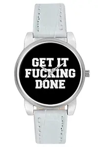 BIGOWL Get It Fucking Done Motivational Quote Designer Analog Wrist Watch for Women