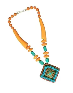 Women's Ethnic Fashion Tribal Square Antique Pendent Necklace