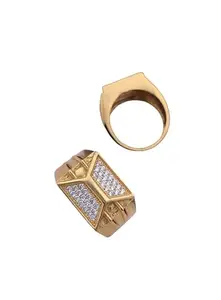 Stylish Men's Designer Ring Diamond Gold Ring For Men Ring/Gold Ring||JEWELRYRING-124-25