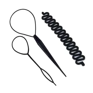 CHRONEX Pack of 3pcs, Topsy Tail Fishtail French Braider Style Maker Combo Hair Styling