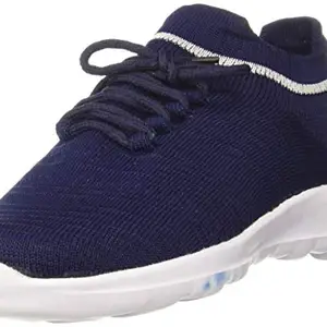Global Rich Women'S New Arrival Stylish Fashionable Mesh Material Casual Sports Lace-Up Blue Running Shoes-4 Uk (38 Eu) (703Blue4)