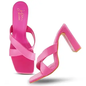 JM LOOKS comfertable latest & stylish Chunky Heel Open Back sandals for womens and girls