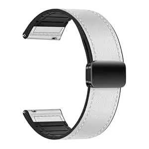 ACM Watch Strap Leather Magnetic Silicone 22mm compatible with Boat Watch Primia Smartwatch Belt Luxury Band