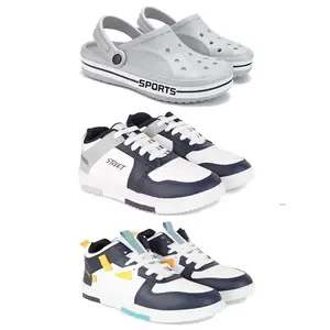 DRACKFOOT Men's Sports Shoes | Lightweight Stylish & Easy to Wear for Men'sGR-SPO-(3-Combo)-3067-1075-1074-6 Multicolor
