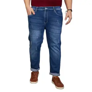 Bigbanana Men's Regular Fit Jeans (Welder,Blue,5XL)