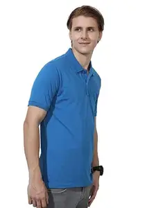 CROCODILE Men Solid Slim Fit Polo T-Shirt | Regular Length | Short Sleeve | Button Placket | Casual Knitted Topwear