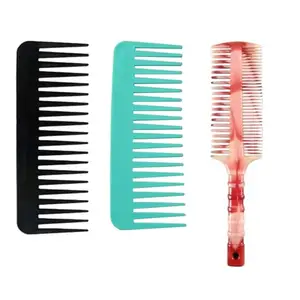 Wide tooth comb for curly hair And Double Sided Dressing and Shampoo Hair Combs for kids (Multicolor) Combo Pack
