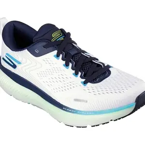 Skechers Mens GO Run Ride 11 White Navy Running Shoes