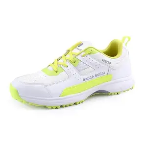 Bacca Bucci WicketWings Pro Performance Cricket Shoes: Dynamic Flexfit Design, Superior Traction Cleats, Breathable Perforated Upper Neon Green