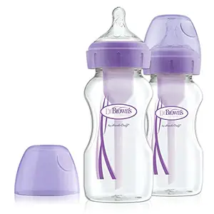 Dr. Brown's Natural Flow Options Wide Neck Baby Bottle (270 Ml, Set of 2)