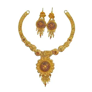 Jawahar Jewellers house Gold Plated Wedding Jewellery Necklace Set for Women (J_H_W_J-28)