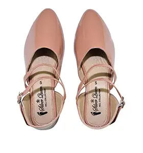 Anusree Kayal Women's French Pink Leather Ballerina Flat Shoe_5