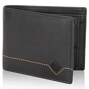 Designer Bugs Men's Genuine Leather Wallet Black