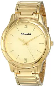 Sonata Pairs Analog Beige Dial Couple Watch-NL71258114YM01/NP71258114YM01