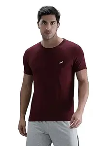 CROCODILE Men Solid Sport Fit T Shirt | Round Neck | Short Sleeve | Regular Length | Basic Casual Pull On Topwear