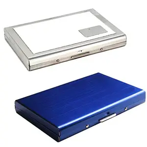 Stealodeal Full Blue Metal Limited Edition with White Debit/Credit ATM|Combo of 2| Card Holder