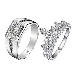 MYKI King & Queen Love Forever Elements Adjustable Couple Rings