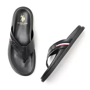 U.S. POLO ASSN. Mens JIM Black Slippers - (UK10) (UK11) (2FD24636Z01)
