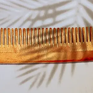 Inaaya Neem Wood Comb Double Sided Wooden Comb For Hair and Beard Pack of 1