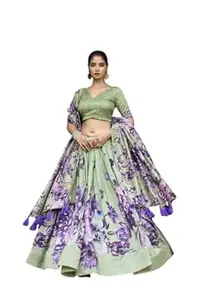 Women's Floral & Patola Print With Foil Work Dolla silk Lehenga Choli Whit Unstitched Blouse | Designer Ethnic Wear Semi Stitched Wedding Special Foil Work Lehenga Choli