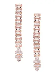 YouBella Jewellery Rose Gold Plated Drop and Dangler Earrings for Girls and Women (YBEAR_33090) (Rose Gold)