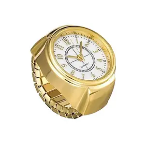 Olive You Ring Watch For Women Strachable Stainless Steel Gold Plated Roman Stylish Gold Ring For Women Girls Love Gifts (style 1)