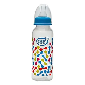 Buddsbuddy Zoe BPA Free Regular Neck Baby Feeding Bottle (Blue, 250 ml)
