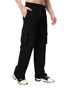 Imsa Moda Light Fit Straight Fit Cargo Track Pant for Men | Lower for Men | Gym Trackpants