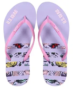 U.S. GEAR U.S.GEAR Perfumed-Fragrance Slippers FlipFlops for Women and Girls|Comfortable Soft Footbed|Stylish Attractive Colours|Casual Comfortable DailyWear Footwear for Ladies Outdoor Fashion-Lilac(6UK)