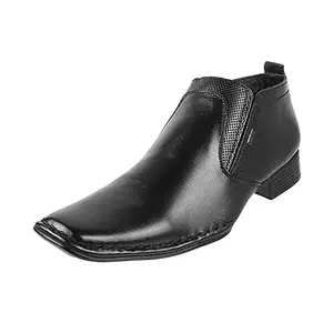 Mochi Men's Black Faux Leather Formal Stylish High Ankle Shoes UK/5 EU/39 (19-6504)