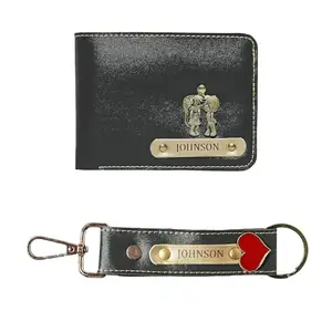 NAVYA ROYAL ART Leather Men's Wallet and Keychain Combo Pack for Gift/Combo Set - Black 9