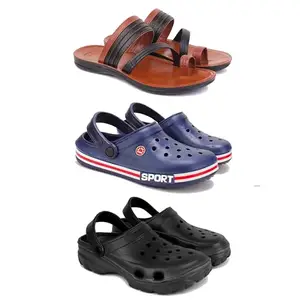 DRACKFOOT Men's Sandals | Lightweight Wear| Stylish & Easy to Wear For Men's GR-SAN-(3-COMBO)-3151-3015-3123-6