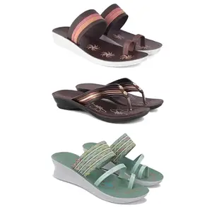 Women's Sandals | Lightweight Wear| Stylish & Easy to Wear For Women'S PCV-SAN-(COMBO-3)-1990-1955-1948-6