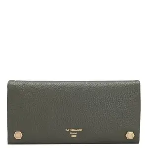 Da Milano Genuine Leather Green Flap Womens Wallet (1031C)