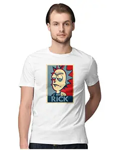 ALLEN BLACK Rick Sanchez Hope Style Inspired Graphic T-Shirt for Men 100% Cotton White_Rick-White-XL-MENR_
